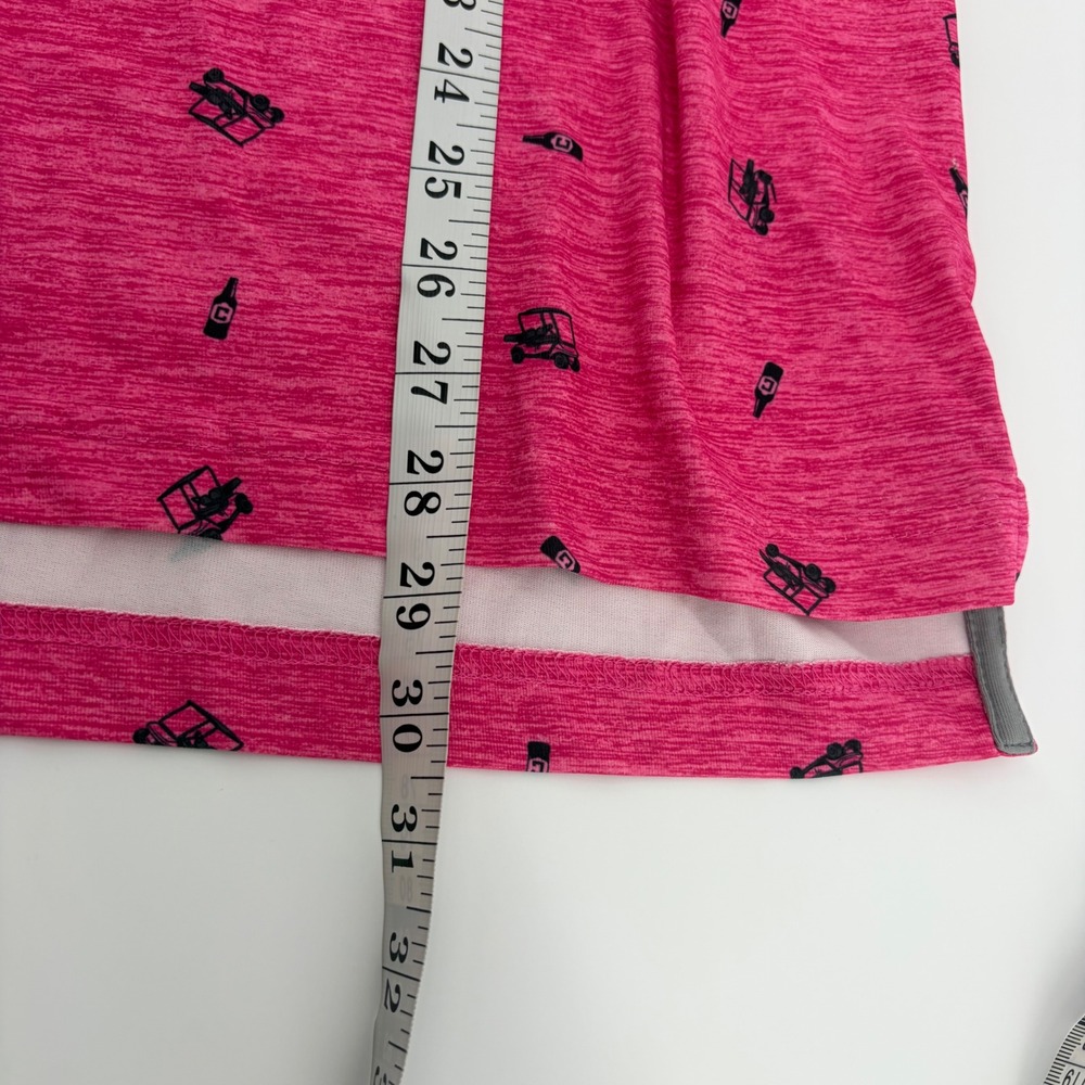 Chaps Golf Mens XL Pink Heather Golf Polo Shirt All Over Print‎ Cart Bottles - Picture 7 of 7